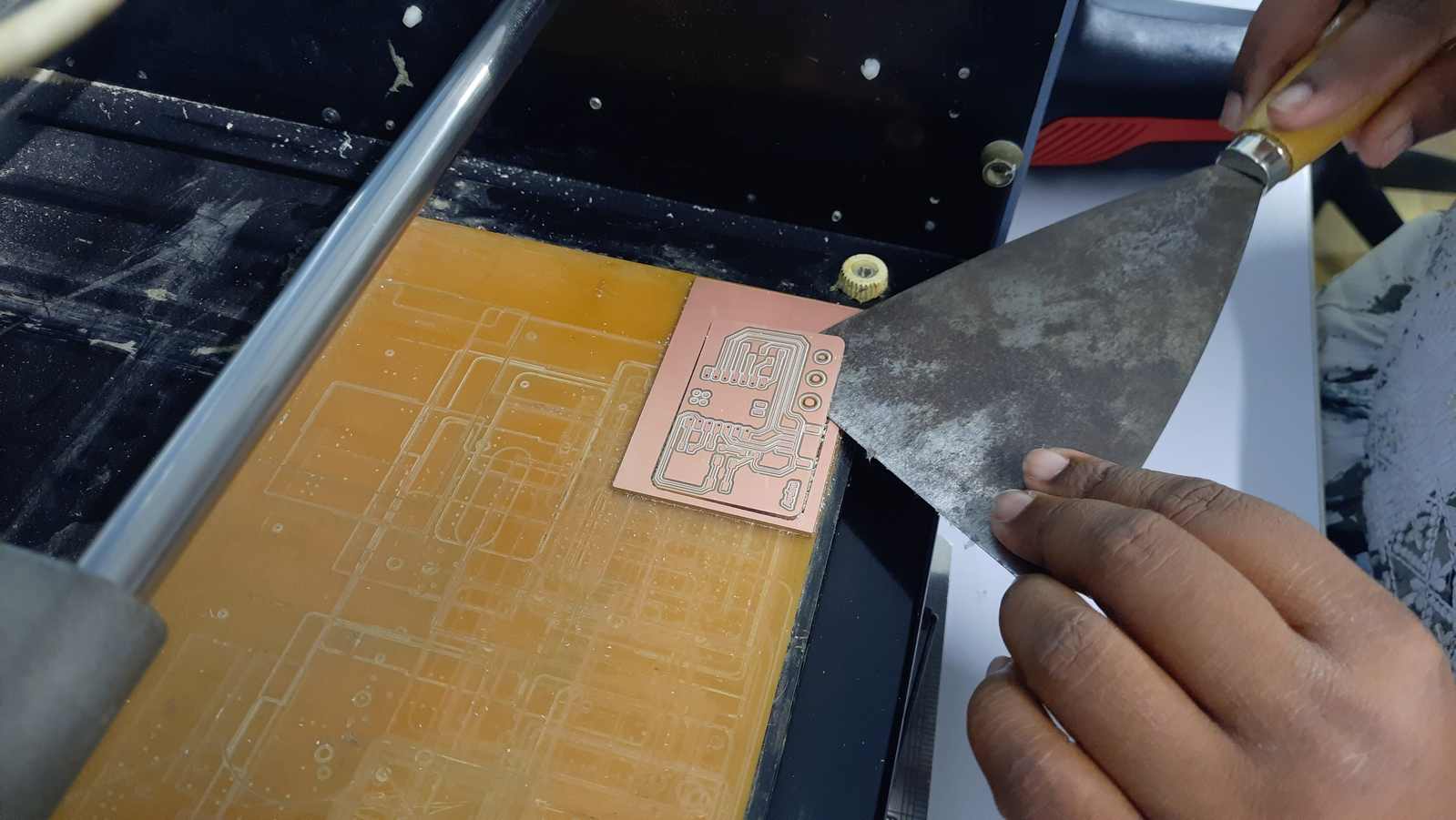 Press view key to bring the board forward